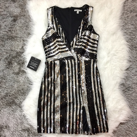Charlotte Russe Dresses & Skirts - Charlotte Russe | Silver Black Sequin Dress